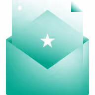 A icon of an envelope and paper coming out of it with a star that stands for Email Marketing Services