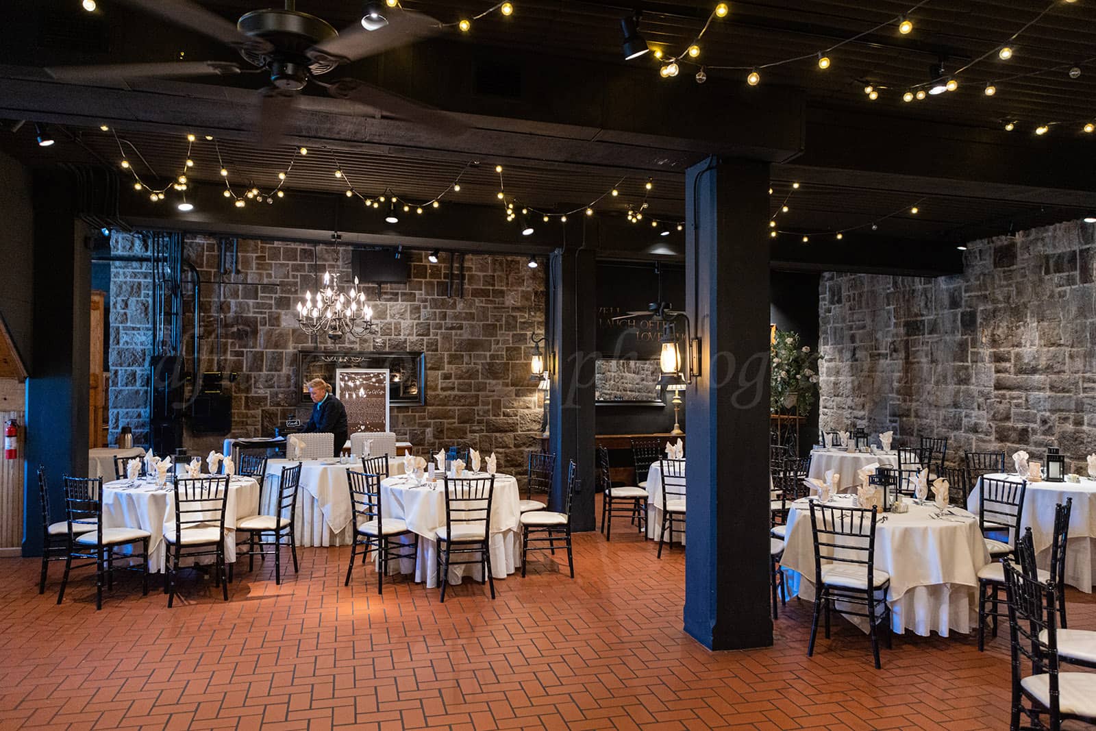 Weller's banquet hall and historic photography at historic venues by Fullerton Photography.