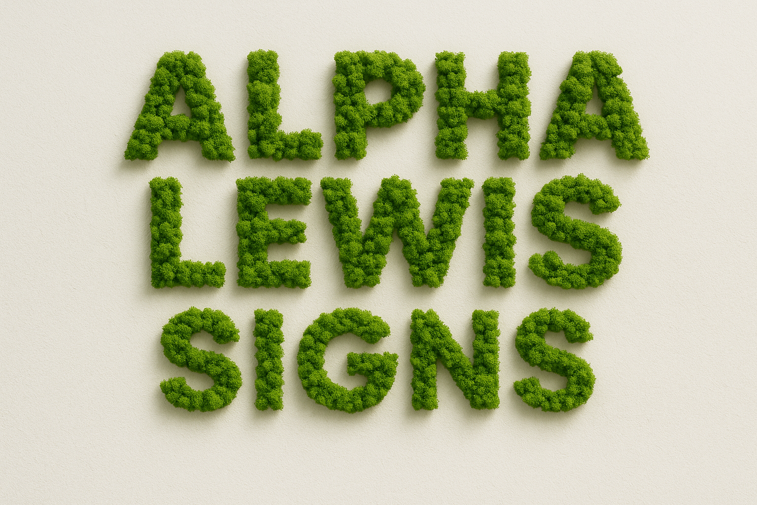 Natural Signage and Ecomoss Sign for Business Sustainability