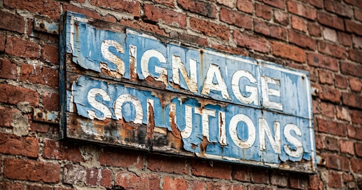 Faded, Cracked or Weather-Worn Signage
