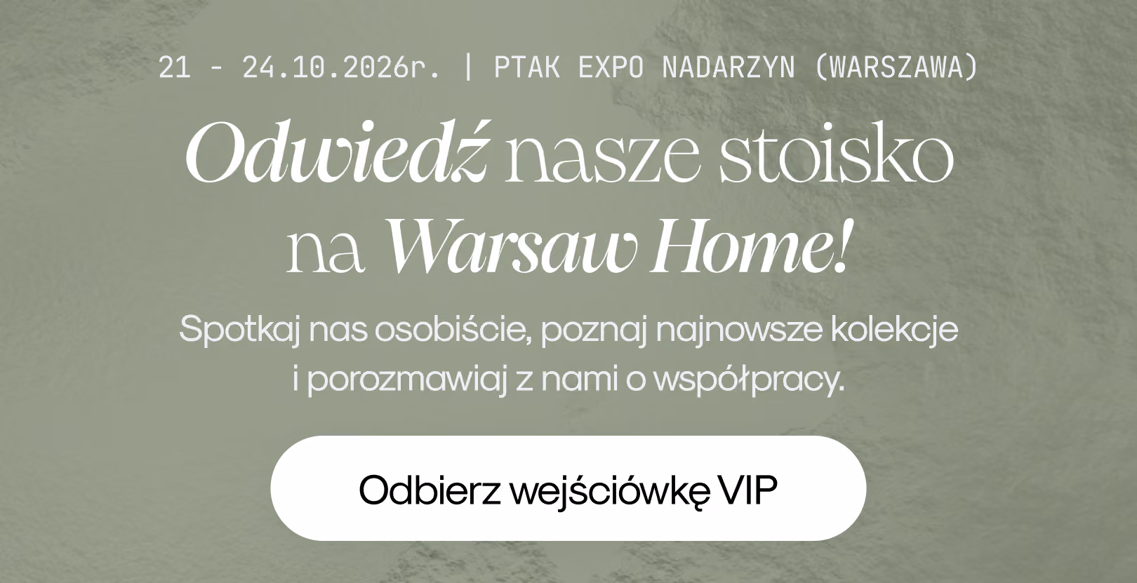 Zaproszenie na stoisko Tabell na targach Warsaw Home 2026