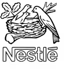 Nestlé company logo with bird feeding chicks in a nest above the company name.