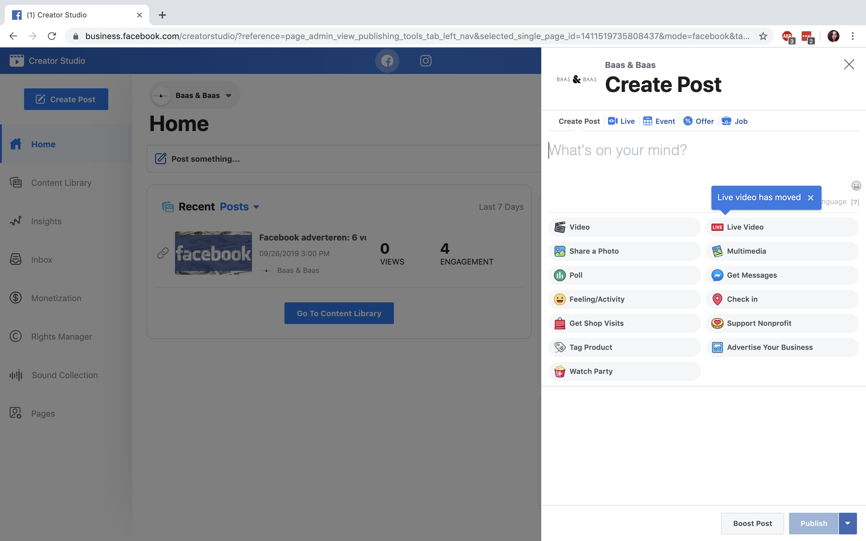 Facebook Dashboard