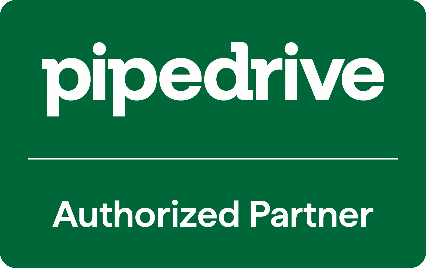 Badge of Pipedrive authorized partner