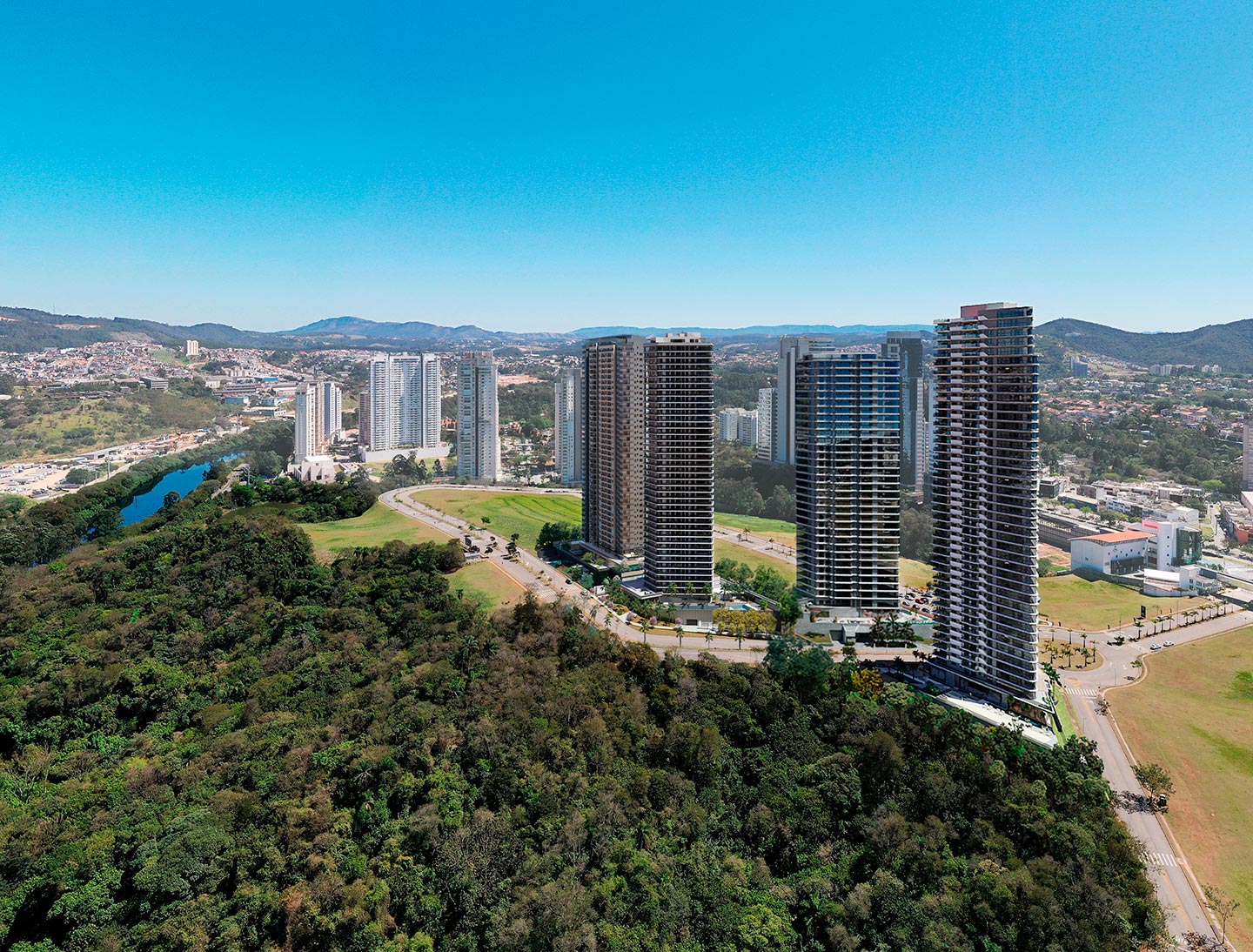 Vista panorâmica - Perspectiva ilustrada