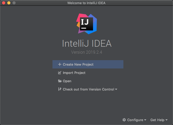 IntelliJ IDEA launch dialog