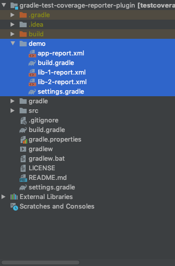 Project structure with a test module