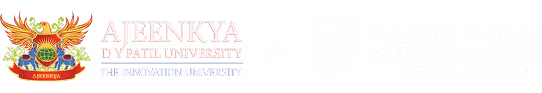 Logos of Ajeenkya DY Patil University and Newton School of Technology side by side on a black background.