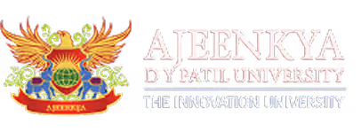 Logos of Ajeenkya DY Patil University and Newton School of Technology side by side on a black background.