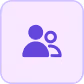 Icon of two people representing a group or user profile.
