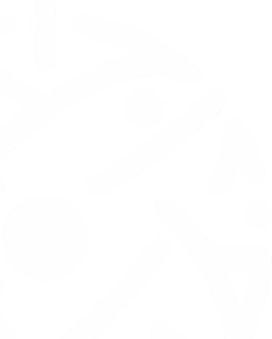 Close-up of black and white abstract pattern with circles and angular lines.