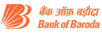 Bank of Baroda logo with an orange stylized 'B' and text in Hindi and English.