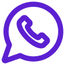 Social Icon Violet Color Whatsapp