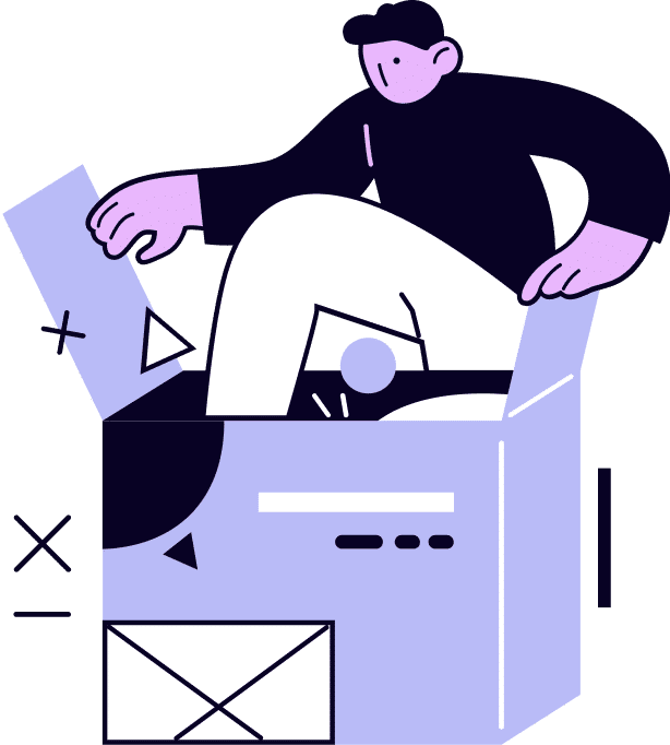 Illustration Man In Box