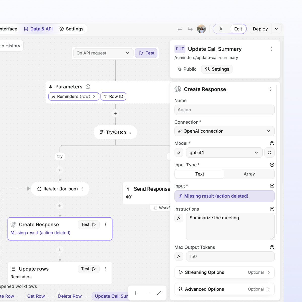Finance dashboard built with no-code web app builder WeWeb
