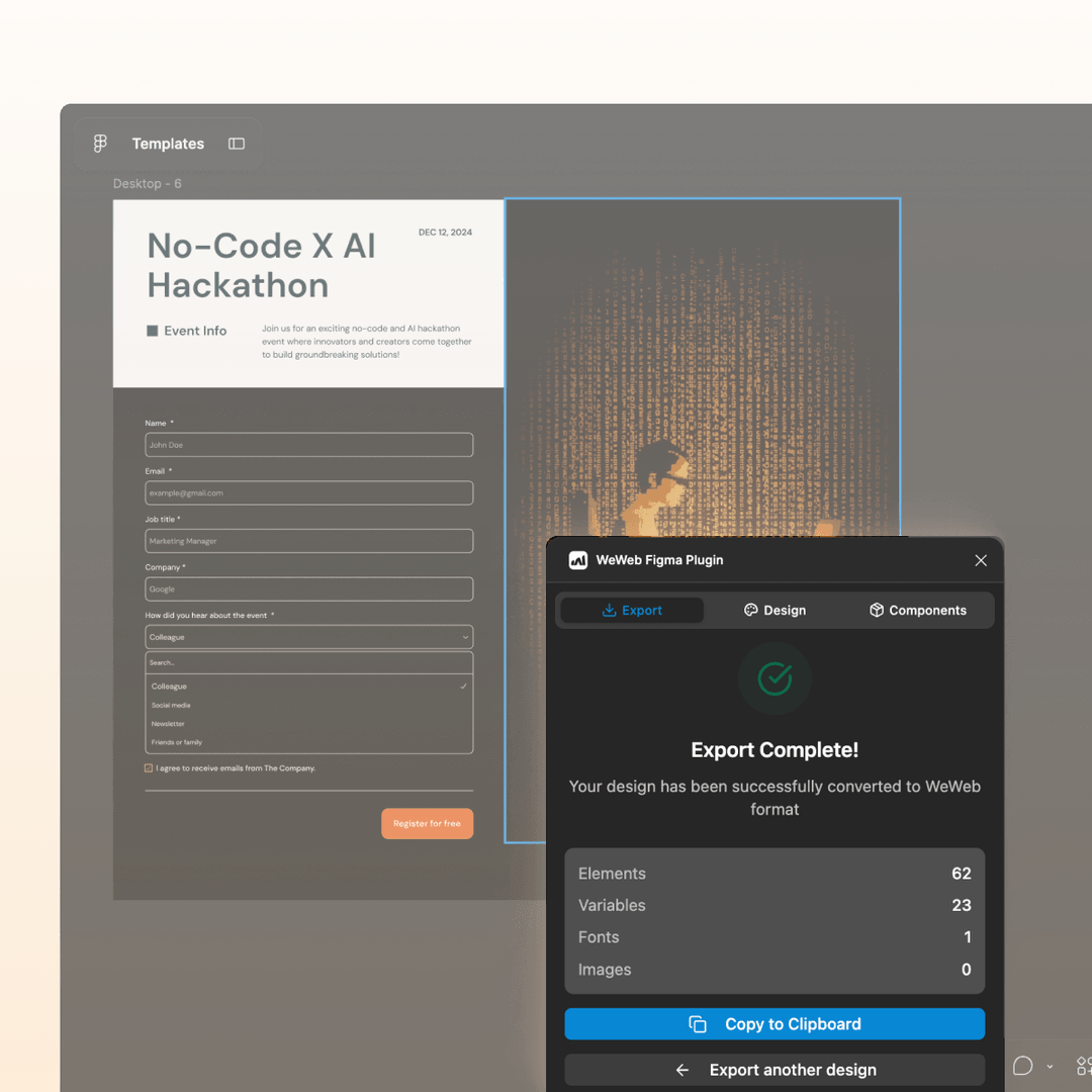 Figma to No-Code App Builder with AI | WeWeb