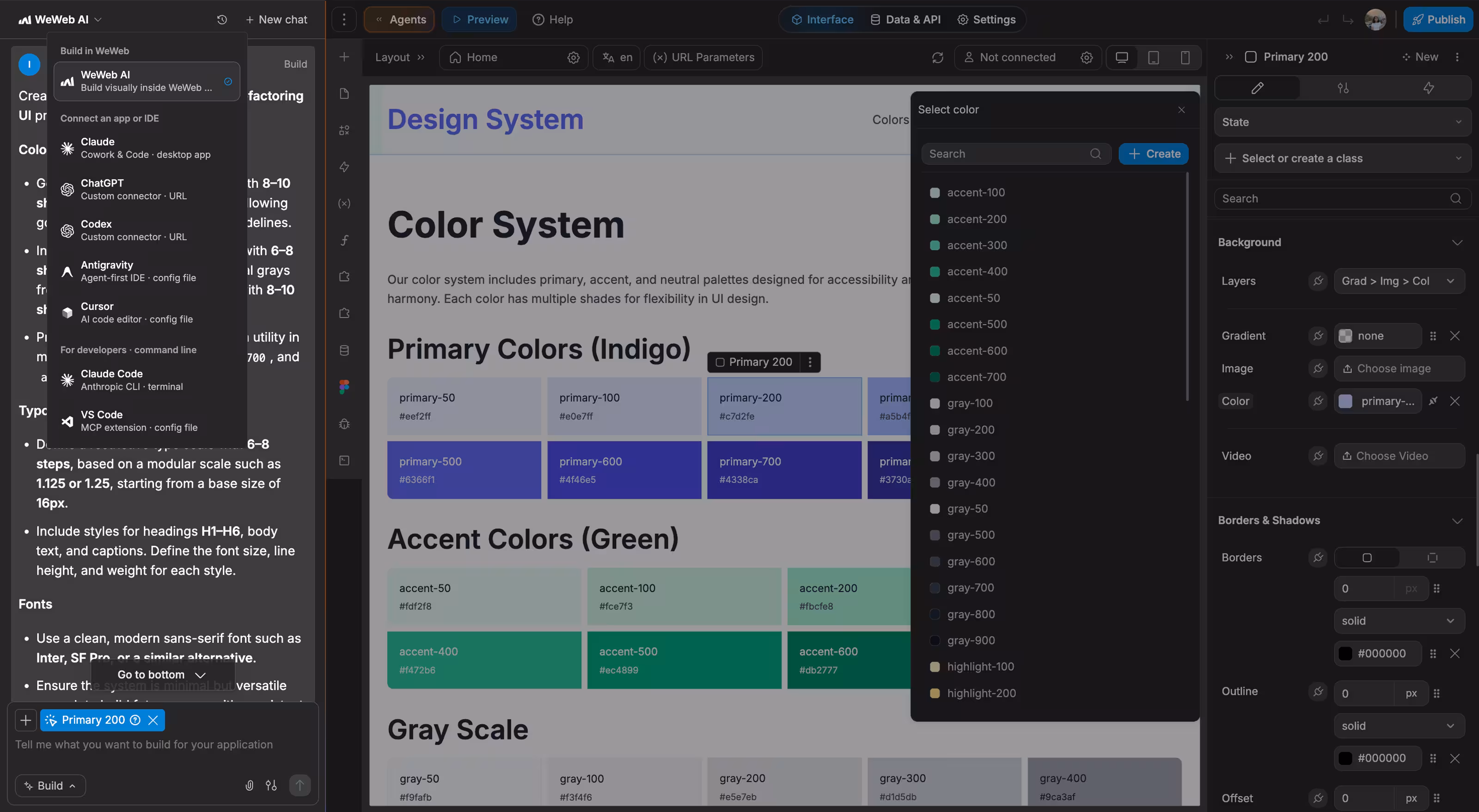 Build with WeWeb AI, Edit with no-code