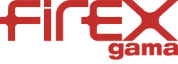 Firex logo combined with GAMA HOLDING Prague logo. 