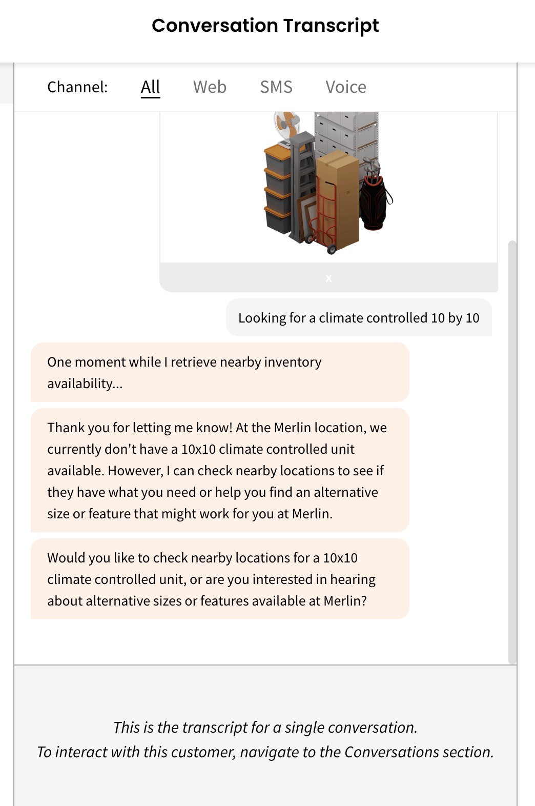 Transcripts by channel