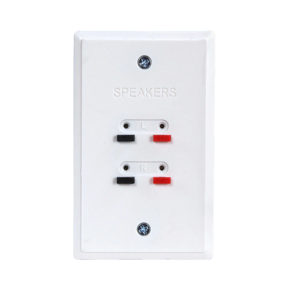 Speaker Wire Wallplate, White
