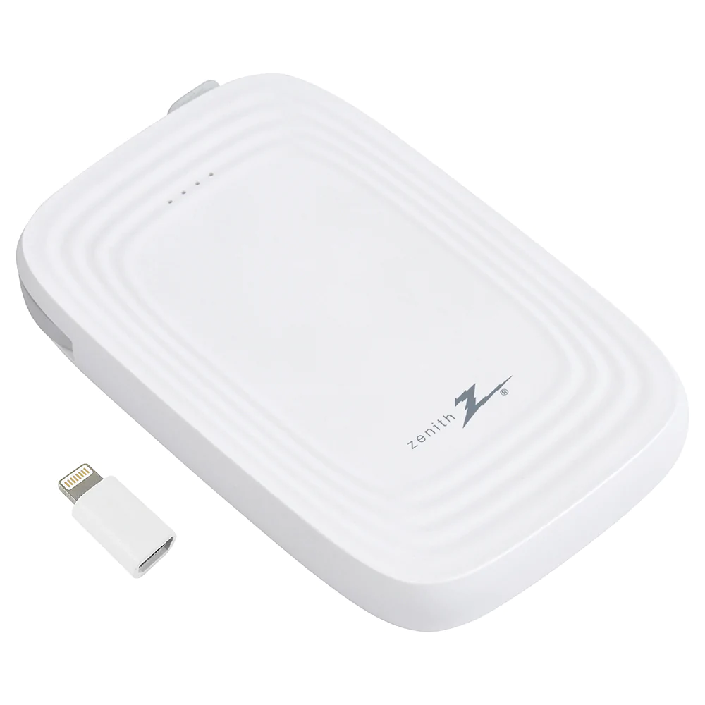 5000mAh Portable Charger, White