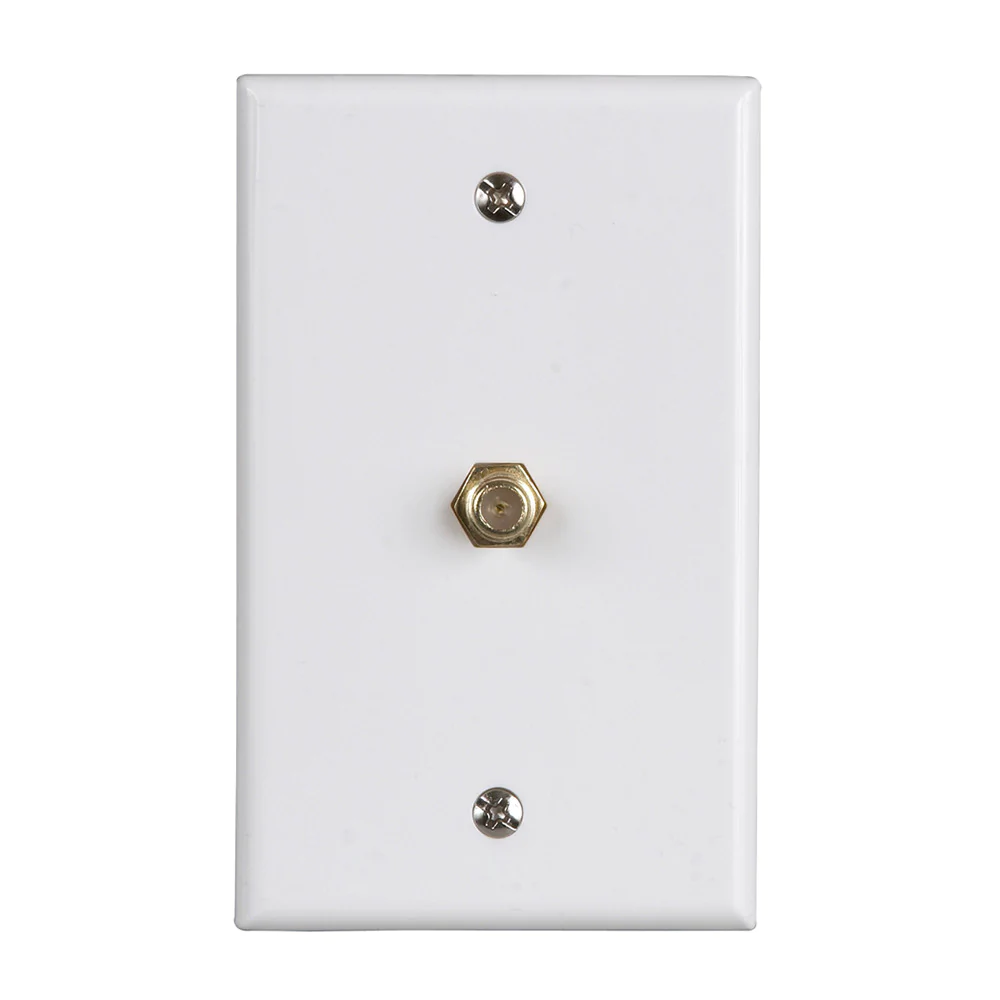 Coax Wallplate, White