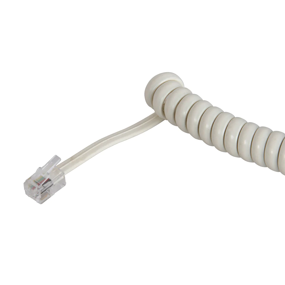 Coiled Phone Cord, Almond
