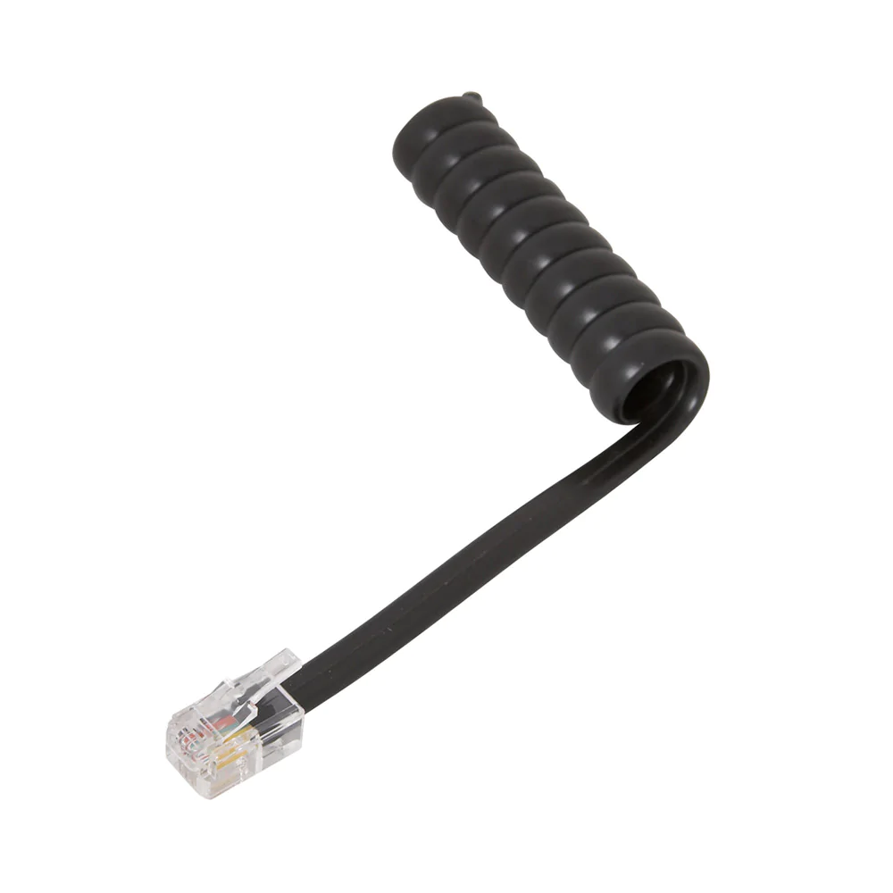 Coiled Phone Cord, Black