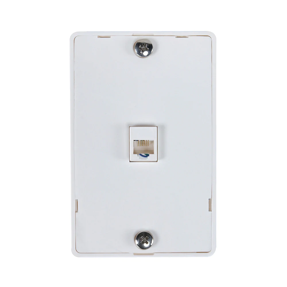 Universal Wall Phone Jack, White