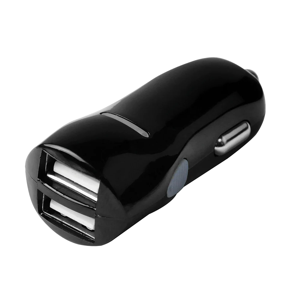 Dual USB Car Charger, Black