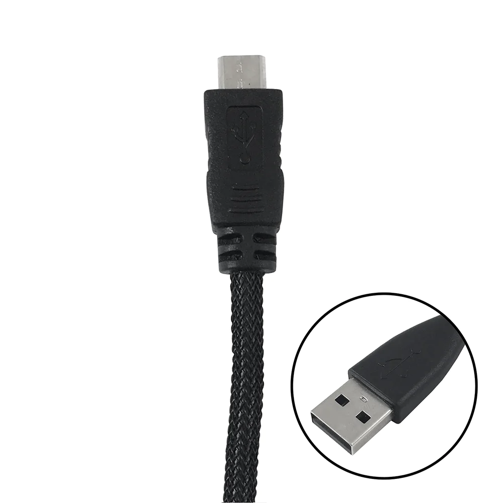 Braided Micro-B to USB Cable, Black