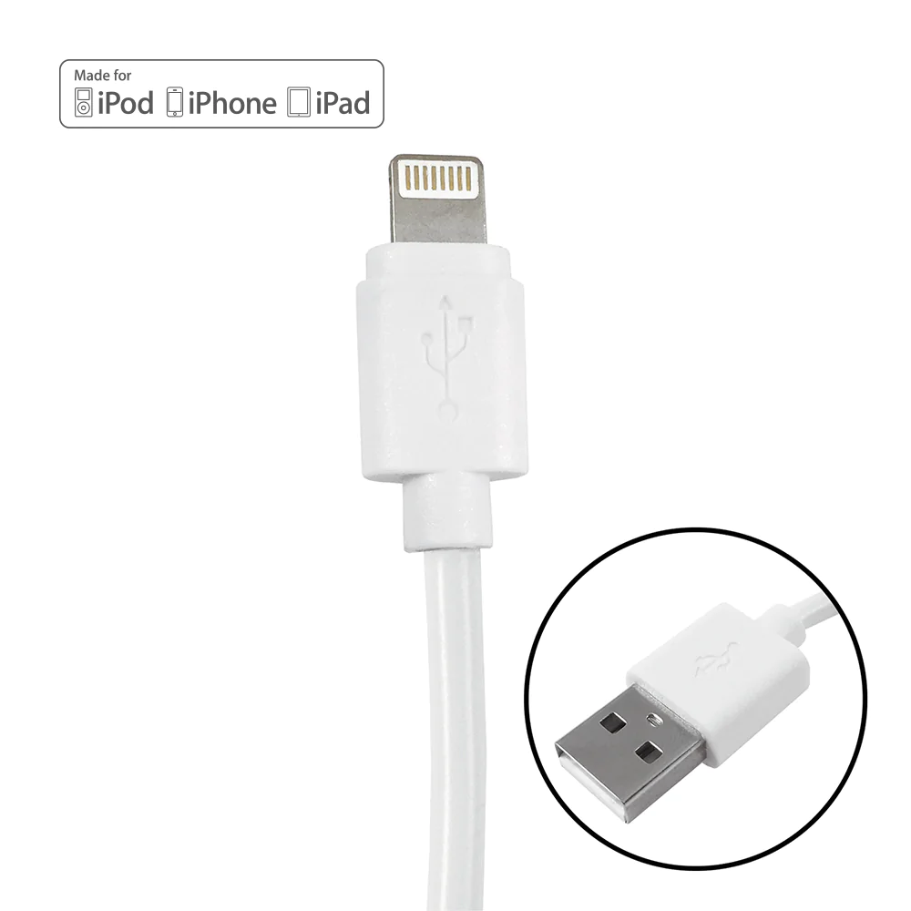 Lightning 8-Pin to USB Cable, White