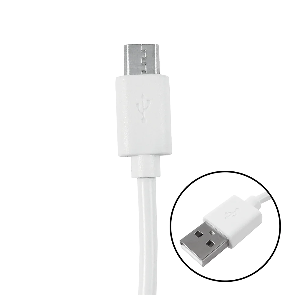Micro-B to USB Cable, White