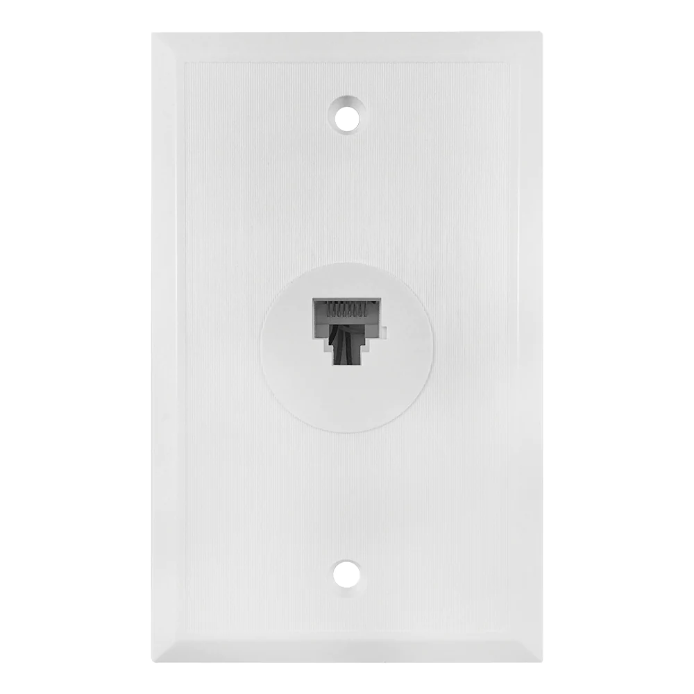 Flush Mount Ethernet Wallplate, White