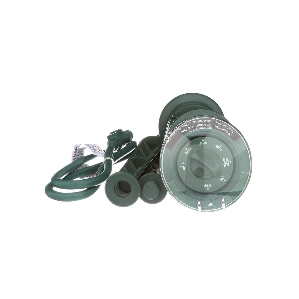 Outdoor Daily Mechanical Timer Stake 3-Outlet Grounded