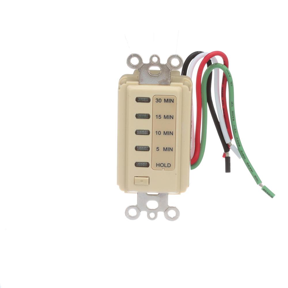 Indoor Wire-In Electronic Countdown Timer 30 Minute Ivory