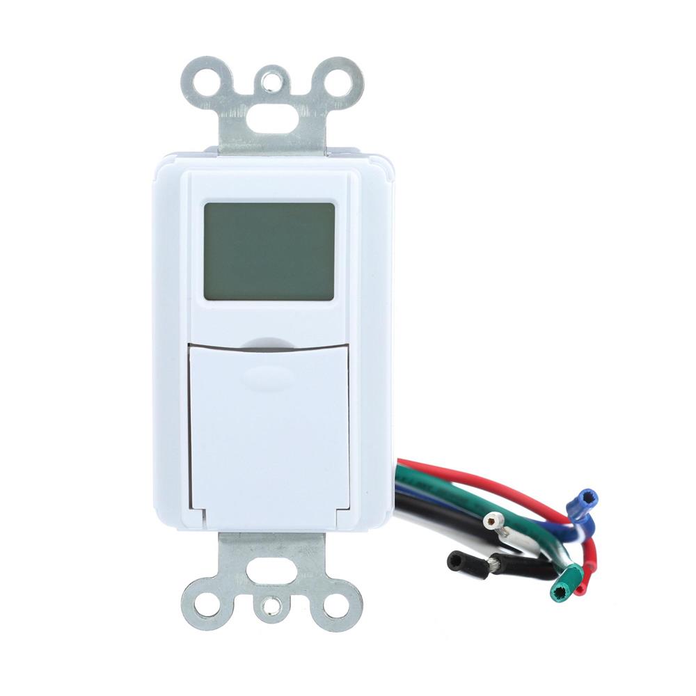 Indoor Wire-In Smart Digital Wall Switch Timer White
