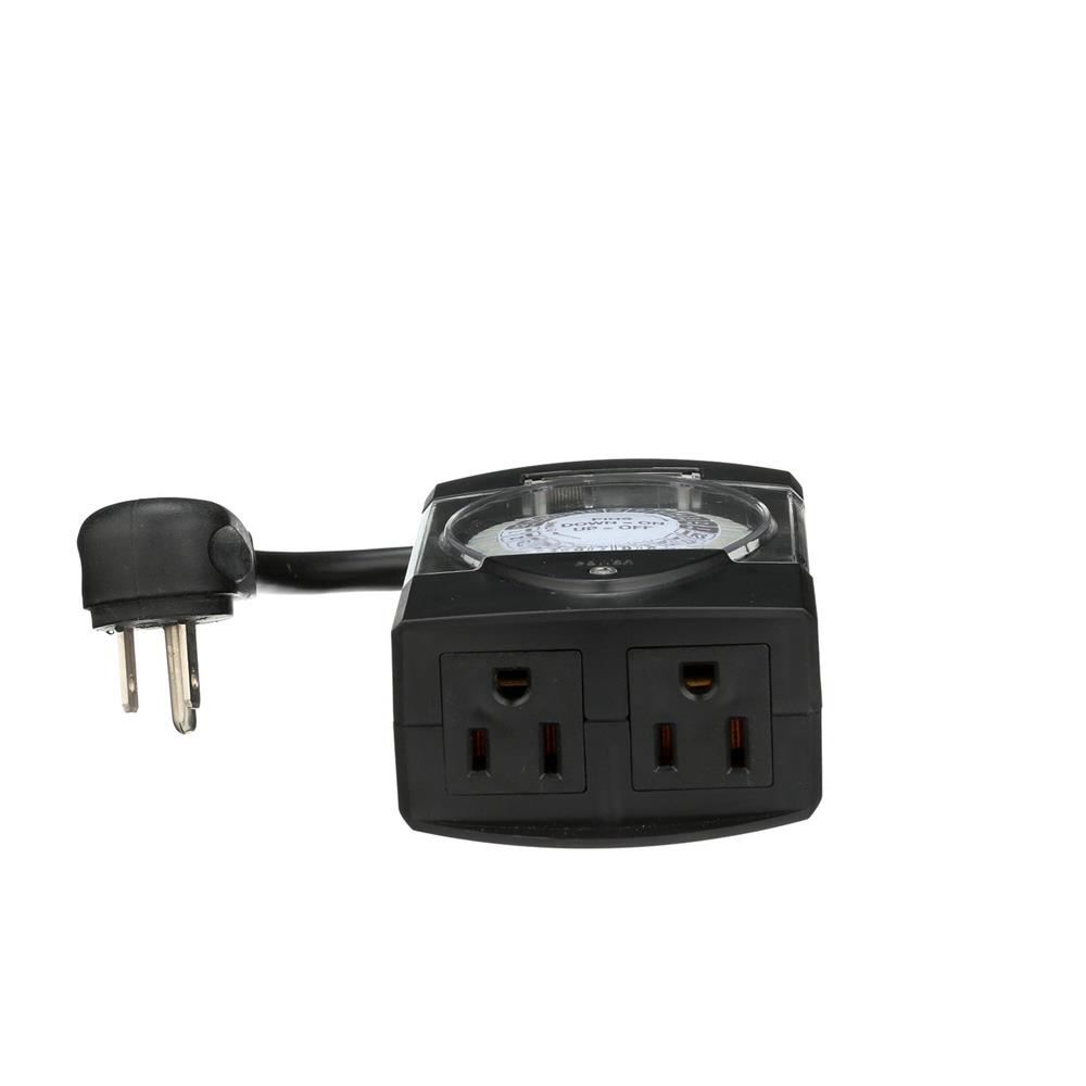 Outdoor Mechanical Timer 2-Outlet Grounded