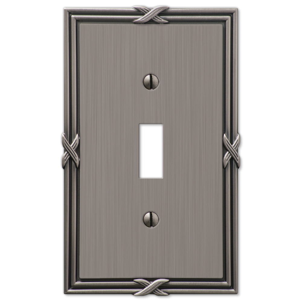 Ribbon and Reed Antique Nickel Wallplates