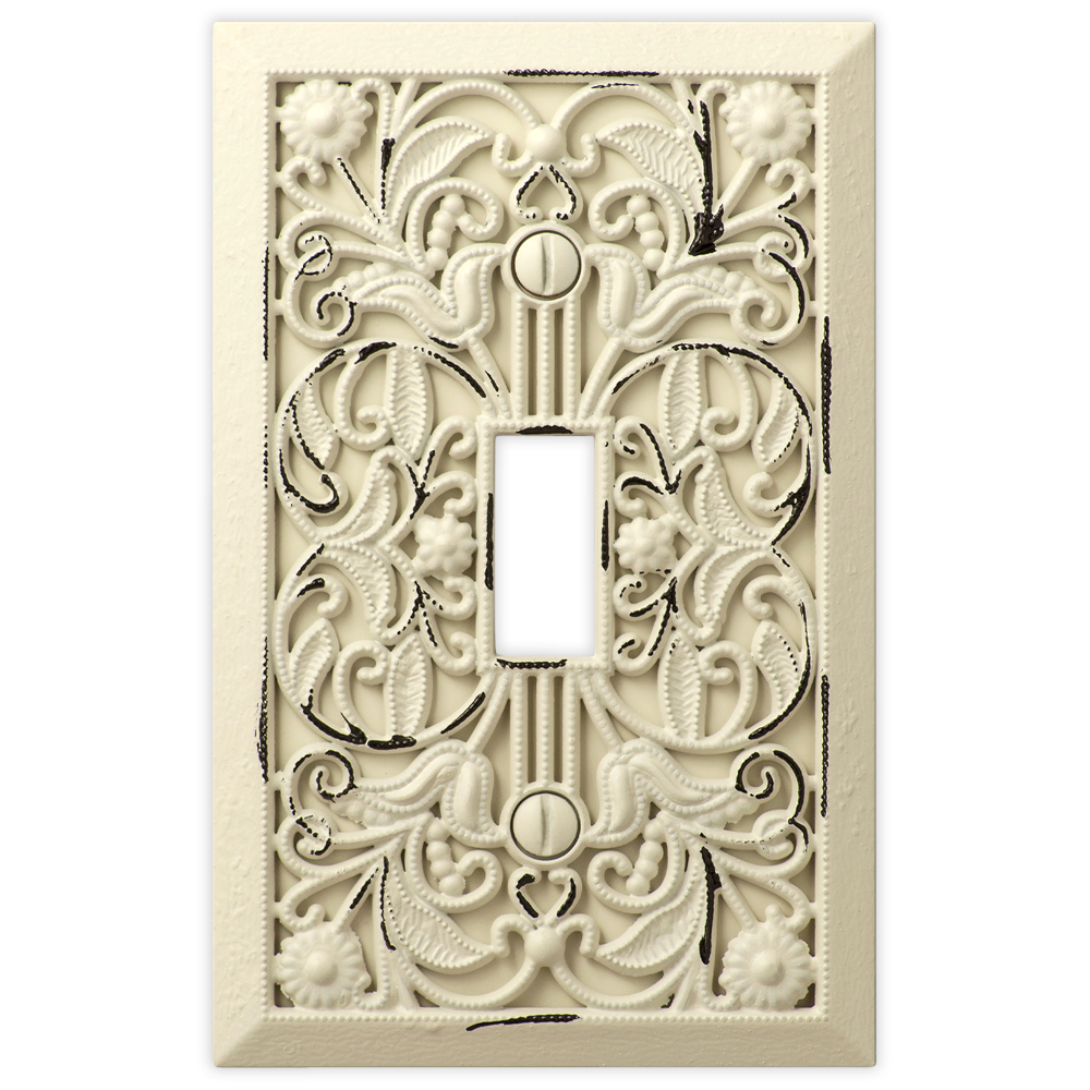 Filigree Antique White Wallplates