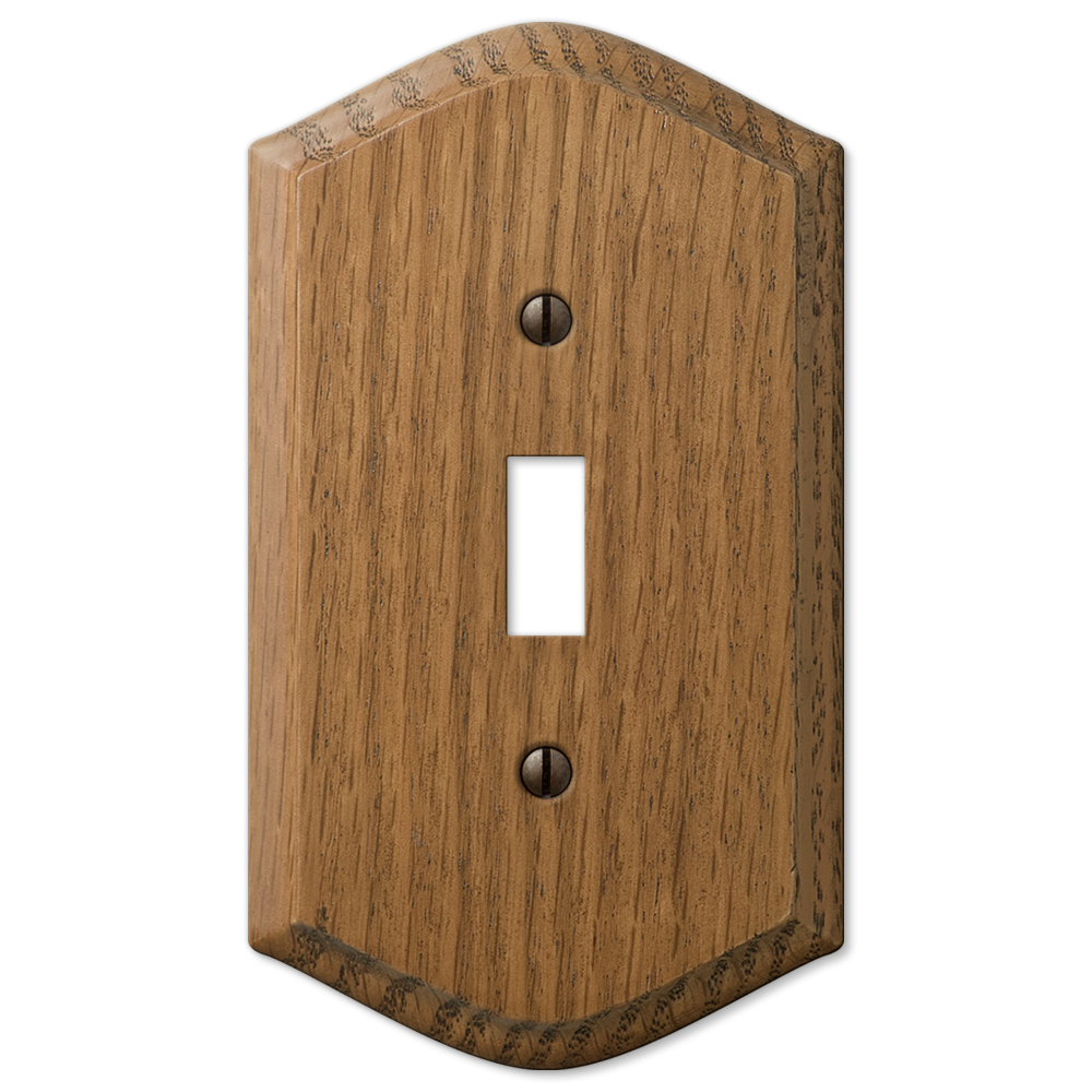 Country Medium Oak Wood Wallplates