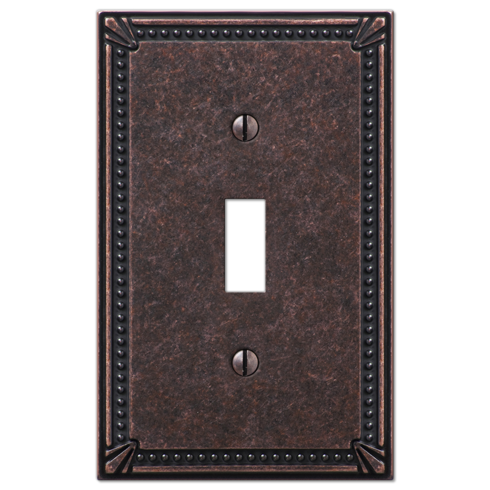 Imperial Bead Tumbled Aged Bronze Wallplates