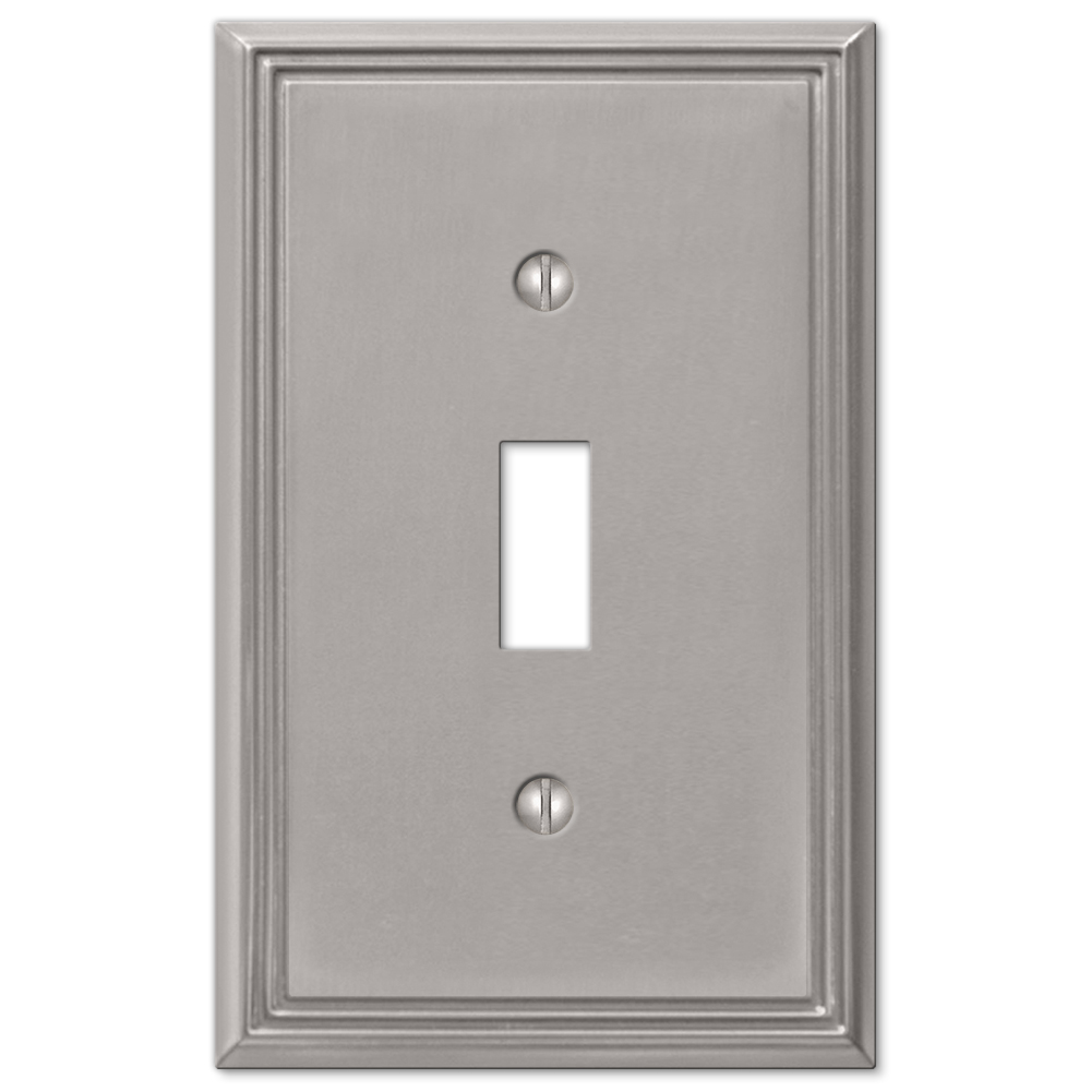 Metro Line Brushed Nickel Wallplates