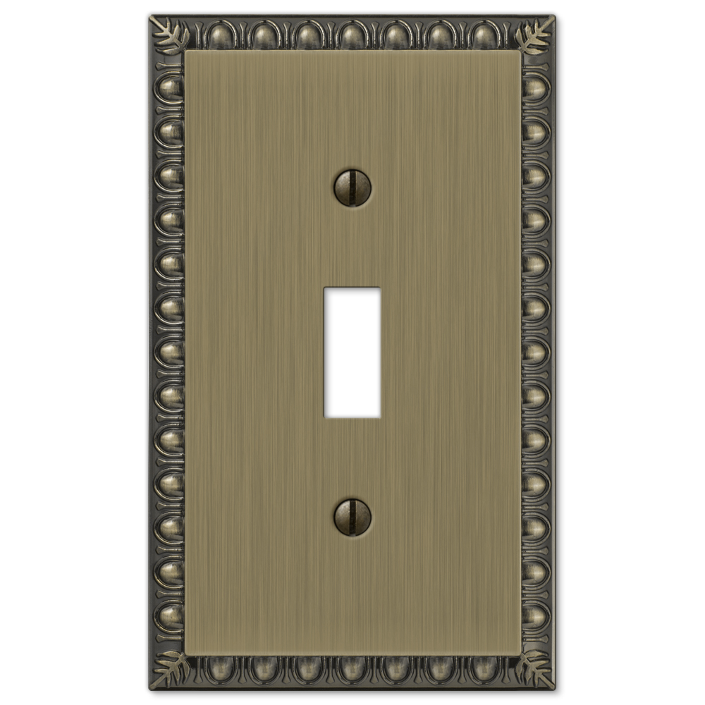 Egg and Dart Brushed Brass Wallplates
