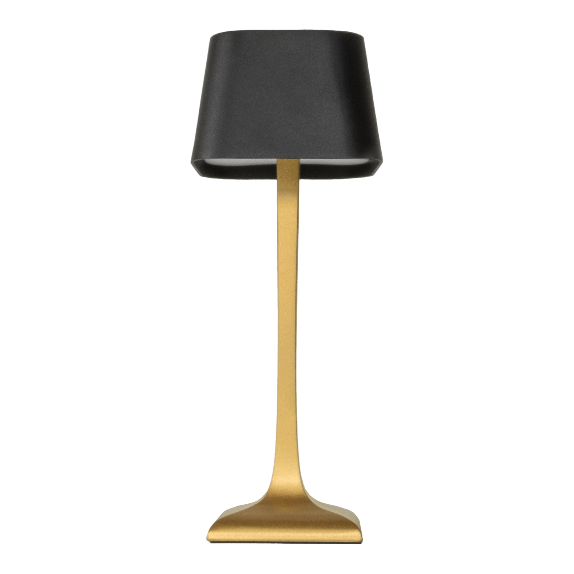 Bel Air Matte Black Champagne Bronze Rechargeable Table Lamp