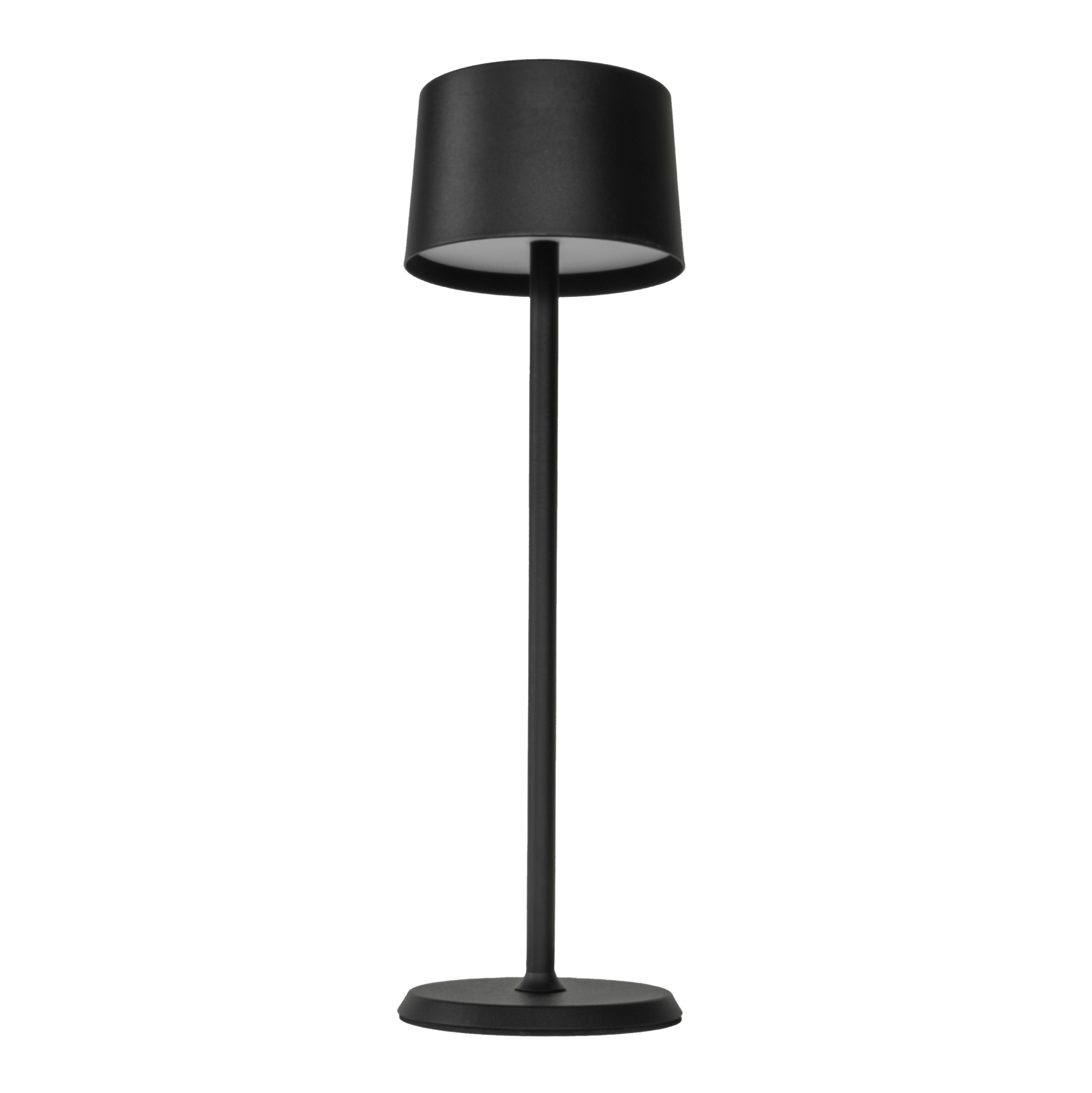 Hudson Matte Black Rechargeable Table Lamp