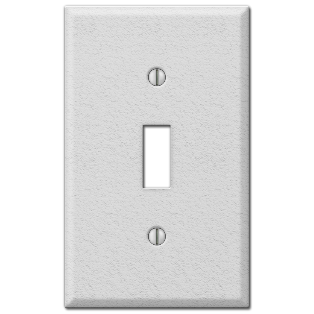 Pro White Wrinkle Wallplate