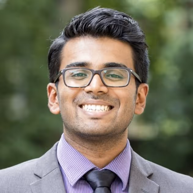 An image of Vinay Nagaraj, Co-Founder & CEO of Bonfire Analytics - one of Rebecca Lowe's clients.