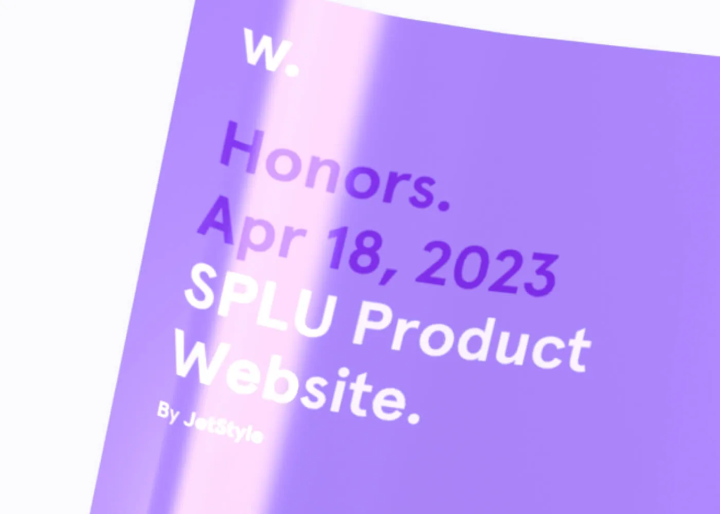 Honorable Mention at Awwwards for SPLU Website by JetStyle
