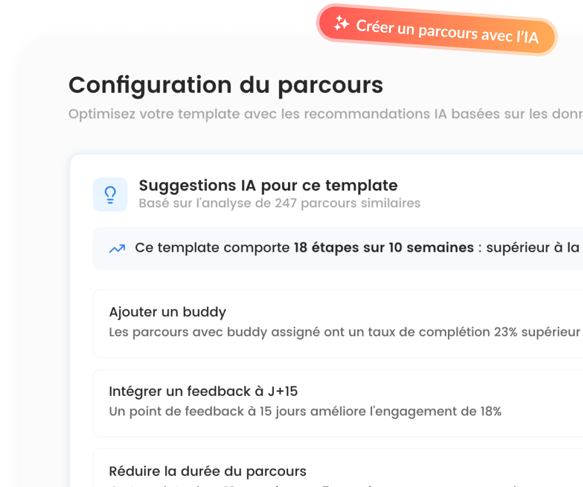 Liste éléments pour workflow onboarding